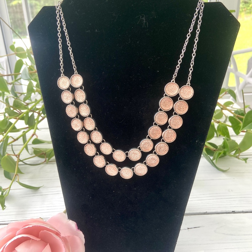 Vintage Pink and Silver Ann Taylor Necklace